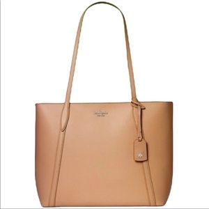 Kate ♠️ Spade Cara Refined Grain Large Leather Tote with dust bag and wallet